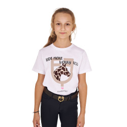 T-shirt Equestro in katoen meisje Ride More Worry Less