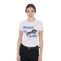 T-shirt Equestro en coton pour femme Ready to Jump Noir T-shirt Equestro en coton pour femme Ready to Jump Noir