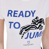 T-shirt Equestro en coton pour femme Ready to Jump Noir T-shirt Equestro en coton pour femme Ready to Jump Noir