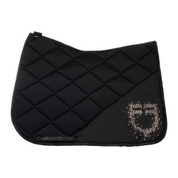Tapis de dressage Equestro logo en strass Noir