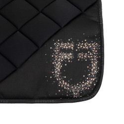 Tapis de saut logo en strass Equestro Noir Tapis de saut logo en strass Equestro Noir