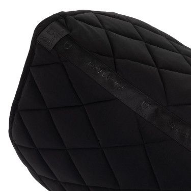 Tapis de selle de dressage Equestro logo en strass Noir