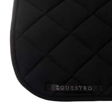 Tapis de selle de dressage Equestro logo en strass Noir