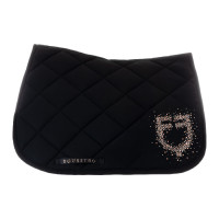 Tapis de selle de saut logo en strass Equestro Noir Tapis de selle de saut logo en strass Equestro Noir