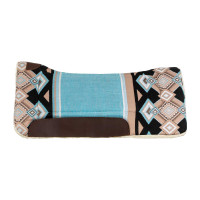 Tapis de selle western avec rembourrage en laine synthétique Pool's Bleu clair / noir Multi-couleurs Tapis de selle western avec rembourrage en laine synthétique Pool's Bleu clair / noir Multi-couleurs