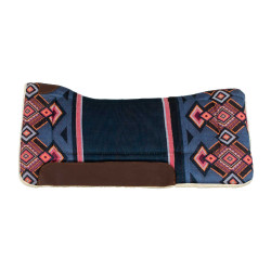 Tapis de selle western avec rembourrage en laine synthétique Pool's Bleu foncé / marine