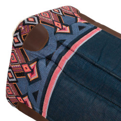 Tapis de selle western avec rembourrage en laine synthétique Pool's Bleu foncé / marine