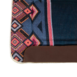 Tapis de selle western avec rembourrage en laine synthétique Pool's Bleu foncé / marine
