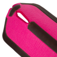 Western zadeldek van vilt met lederen inzetstukken 32"x32" Pool's Fuchsia Roze Western zadeldek van vilt met lederen inzetstukken 32"x32" Pool's Fuchsia Roze