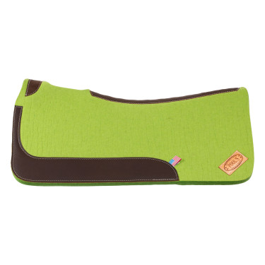 Tapis de selle western en feutre avec inserts en cuir 32"x32" Pool's Tapis de selle western en feutre avec inserts en cuir 32"x32" Pool's