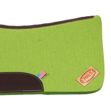 Tapis de selle western en feutre avec inserts en cuir 32"x32" Pool's Tapis de selle western en feutre avec inserts en cuir 32"x32" Pool's