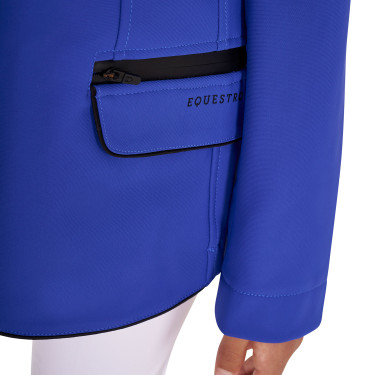 Wedstrijdjasje Equestro meisje van technische stof Sodalietblauw Wedstrijdjasje Equestro meisje van technische stof Sodalietblauw