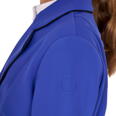 Wedstrijdjasje Equestro meisje van technische stof Sodalietblauw Wedstrijdjasje Equestro meisje van technische stof Sodalietblauw