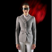 Veste de concours femme Equestro Ridertechnology avec coutures thermosoudées Oiseau moqueur Gris Veste de concours femme Equestro Ridertechnology avec coutures thermosoudées Oiseau moqueur Gris