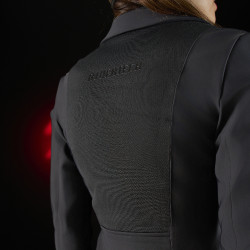 Veste de concours femme Equestro Ridertechnology avec coutures thermosoudées Noir