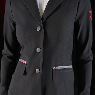 Veste de concours femme Equestro Ridertechnology avec coutures thermosoudées Veste de concours femme Equestro Ridertechnology avec coutures thermosoudées