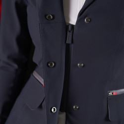 Wedstrijdjas dames Equestro Ridertechnology met thermisch gelaste naden Marine Marineblauw Wedstrijdjas dames Equestro Ridertechnology met thermisch gelaste naden Marine Marineblauw
