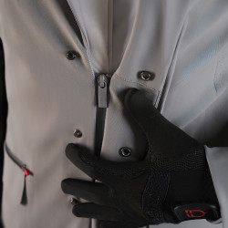 Veste de concours homme Equestro Ridertechnology avec coutures thermosoudées Oiseau moqueur Gris