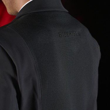 Veste de concours homme Equestro Ridertechnology avec coutures thermosoudées Noir