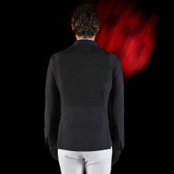 Veste de concours homme Equestro Ridertechnology avec coutures thermosoudées Noir