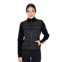 Equestro damesjas van nylon en breiwerk met ritssluiting Zwart
