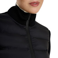 Equestro damesjas van nylon en breiwerk met ritssluiting Roze camée Equestro damesjas van nylon en breiwerk met ritssluiting Roze camée