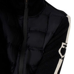 Equestro damesjas van nylon en breiwerk met ritssluiting Zwart Equestro damesjas van nylon en breiwerk met ritssluiting Zwart