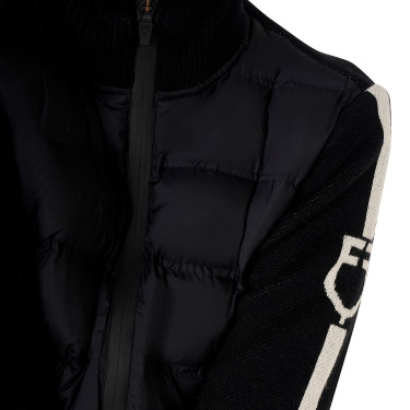 Equestro damesjas van nylon en breiwerk met ritssluiting Equestro damesjas van nylon en breiwerk met ritssluiting