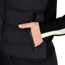 Equestro damesjas van nylon en breiwerk met ritssluiting Zwart Equestro damesjas van nylon en breiwerk met ritssluiting Zwart