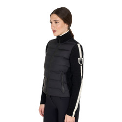 Equestro damesjas van nylon en breiwerk met ritssluiting Zwart Equestro damesjas van nylon en breiwerk met ritssluiting Zwart