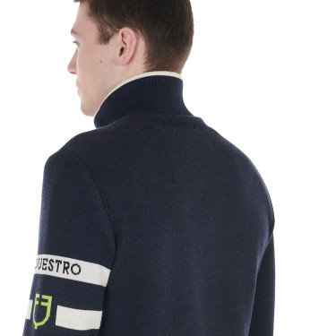 Equestro herenjas van nylon en tricot met ritssluiting Equestro herenjas van nylon en tricot met ritssluiting
