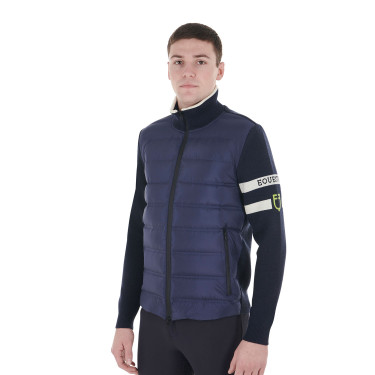 Equestro herenjas van nylon en tricot met ritssluiting Equestro herenjas van nylon en tricot met ritssluiting