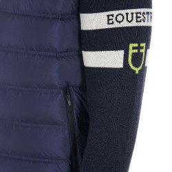 Veste Equestro homme en nylon et tricot avec zip Marine blazer Bleu marine Veste Equestro homme en nylon et tricot avec zip Marine blazer Bleu marine