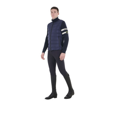 Equestro herenjas van nylon en tricot met ritssluiting Equestro herenjas van nylon en tricot met ritssluiting