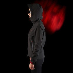 Waterdichte damesjas Equestro Ridertechnology met rits Zwart