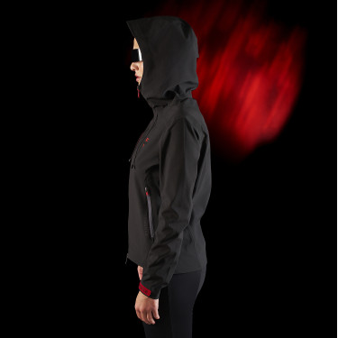 Waterdichte damesjas Equestro Ridertechnology met rits Zwart