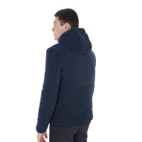 Veste imperméable homme avec inserts en tissu Teddy Equestro Marine blazer Bleu marine Veste imperméable homme avec inserts en tissu Teddy Equestro Marine blazer Bleu marine