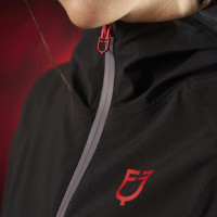 Lange waterdichte jas voor dames Equestro Ridertechnology Zwart Lange waterdichte jas voor dames Equestro Ridertechnology Zwart