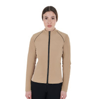 Dames softshell jas in gewatteerde technische stof Equestro Wierook Beige
