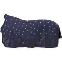 Couverture highneck HKM Cleveland Stars600D doublée polaire Bleu foncé Couverture highneck HKM Cleveland Stars600D doublée polaire Bleu foncé