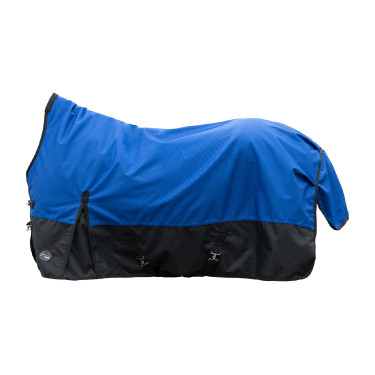 HKM Glasgow Highneck deken 1200D 300g Blauw / zwart