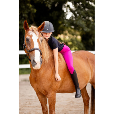 Collant d'équitation fond intégral avec silicone Madison enfant Horze Rose betterave