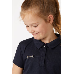 Polo fonctionnel à manches courtes Denise enfant Horze Bleu marine foncé Polo fonctionnel à manches courtes Denise enfant Horze Bleu marine foncé