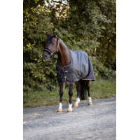 Waterdichte dubbel fleece deken Pony Pegasus Horze Zwart kaviaar