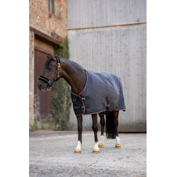 Couverture imperméable Poney Pegasus Horze 200 g Noir caviar