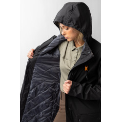 Imperméable Elise avec doublure matelassé Horze Noir caviar Imperméable Elise avec doublure matelassé Horze Noir caviar