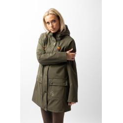 Imperméable Elise avec doublure matelassé Horze Vert olive