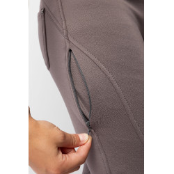 Pantalon d'équitation thermique full grip Horze Rhea enfant poches arrière Faucon brun Marron
