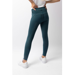 Pantalon d'équitation thermique full grip Horze Rhea enfant poches arrière Vert d'eau foncé Pantalon d'équitation thermique full grip Horze Rhea enfant poches arrière Vert d'eau foncé