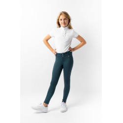 Pantalon d'équitation thermique full grip Horze Rhea enfant poches arrière Vert d'eau foncé Pantalon d'équitation thermique full grip Horze Rhea enfant poches arrière Vert d'eau foncé